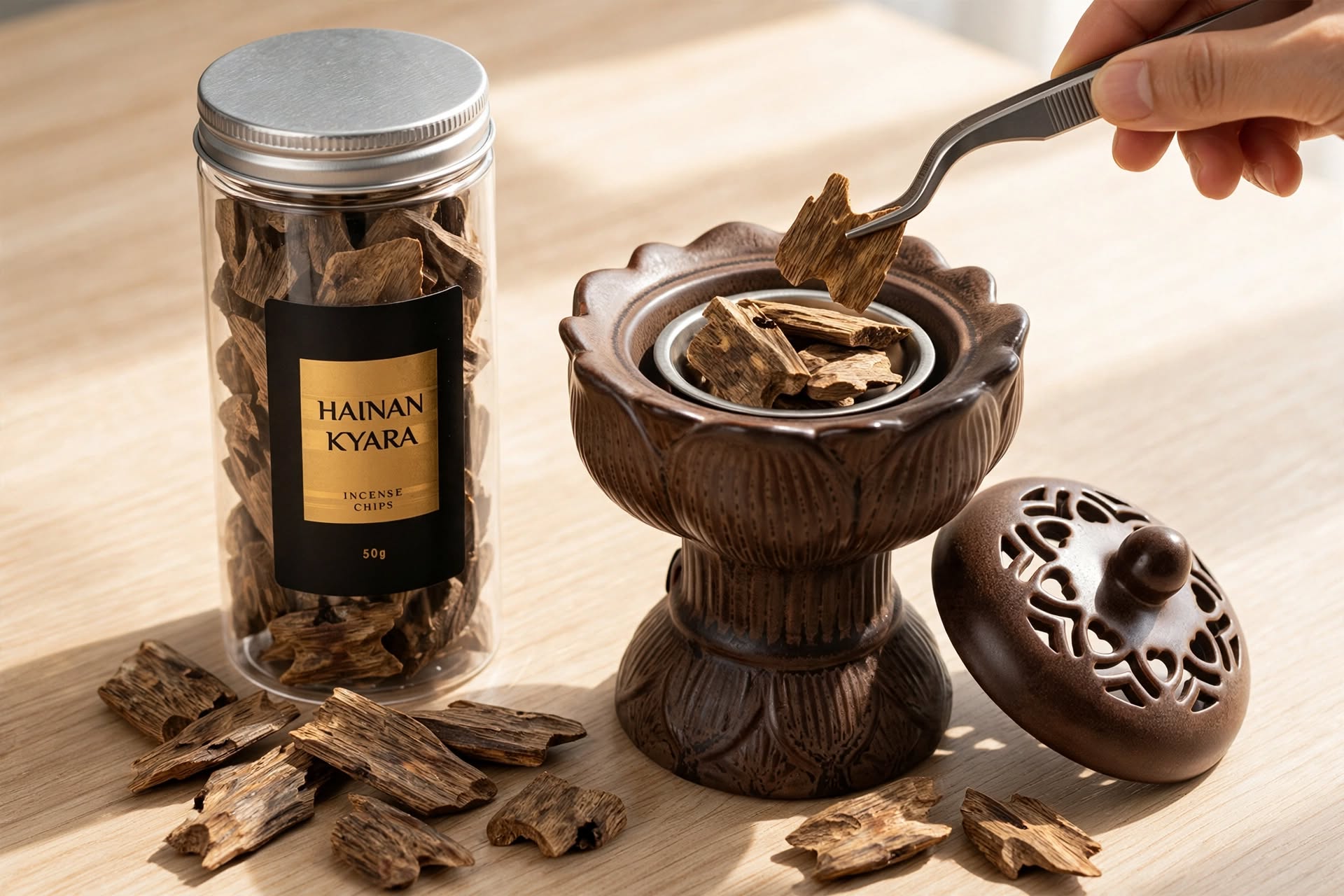 Naturalne kawałki surowego agarwood bogate w żywicę