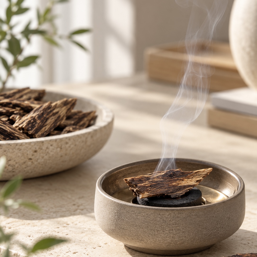 Delikatne podgrzewanie agarwood uwalniające aromatyczny dym