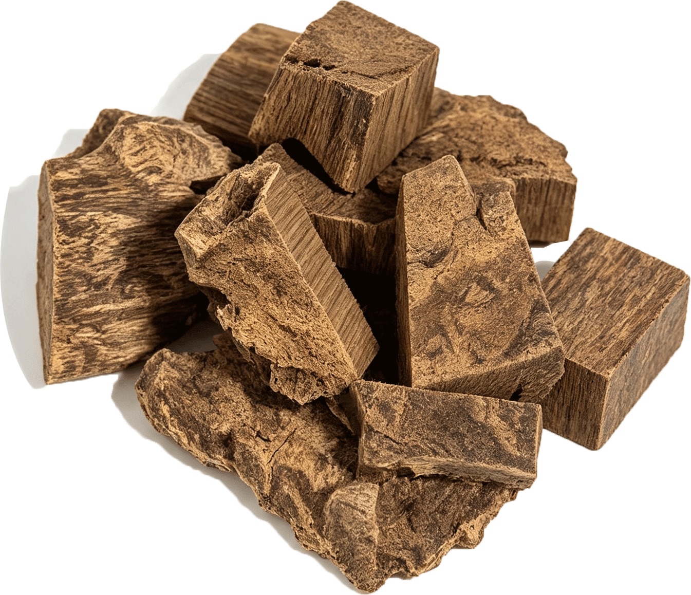Solidne, dobrze uformowane kawałki agarwood